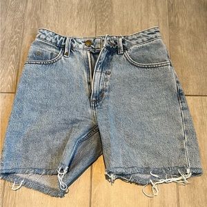 Thrills Blue Distressed Jean Shorts